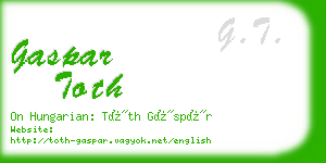 gaspar toth business card